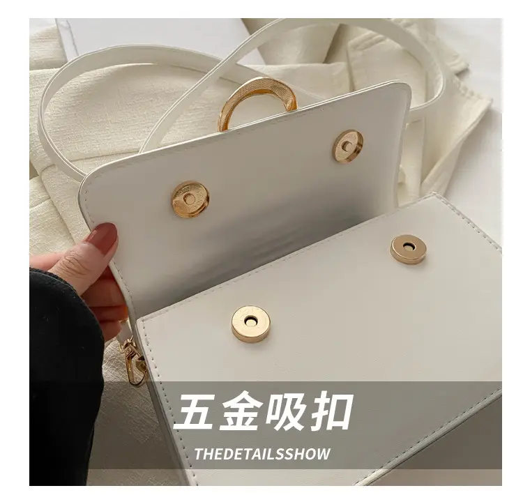Elegant Women's Shoulder Crossbody Bag Silver Gold Clasp — feature 6