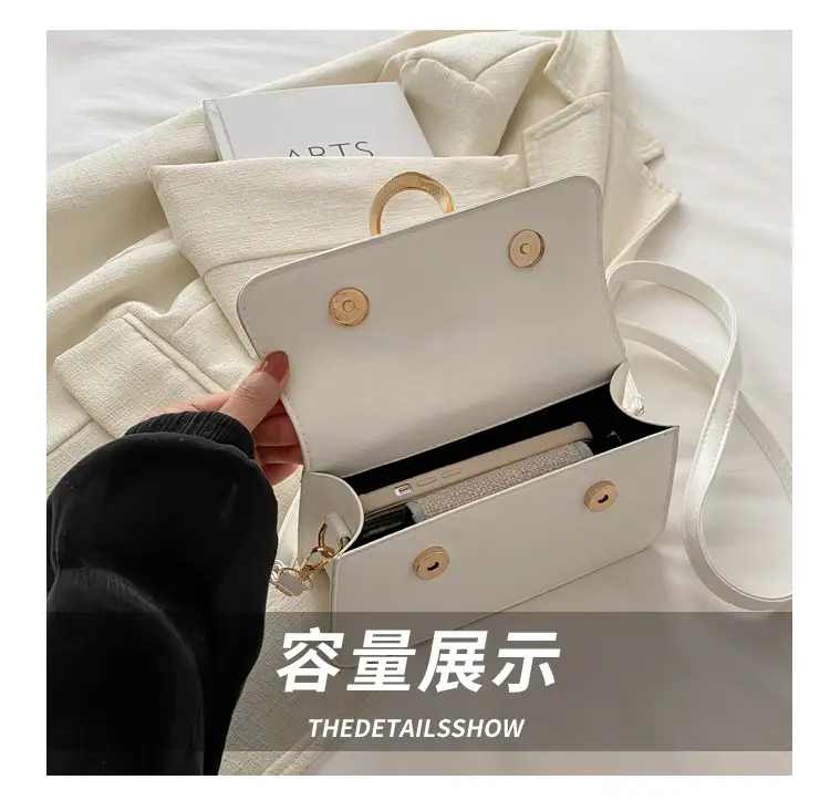 Elegant Women's Shoulder Crossbody Bag Silver Gold Clasp — feature 8