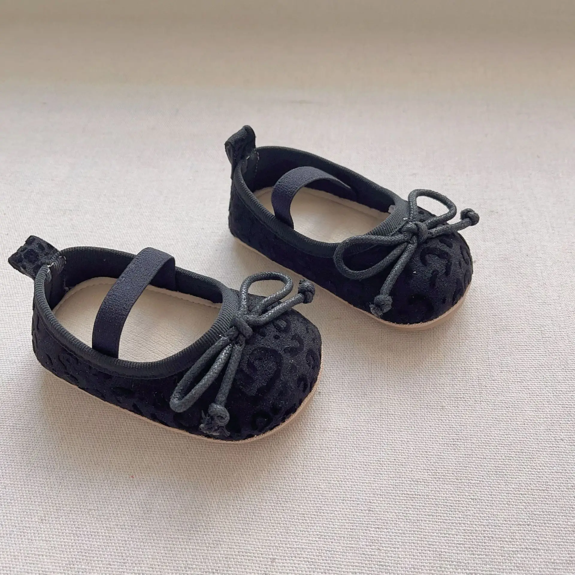 Leopard Print Bow Baby Shoes Spring Fall New Korean Style Soft-Soled Anti-Slip Anti-Falling — feature 10