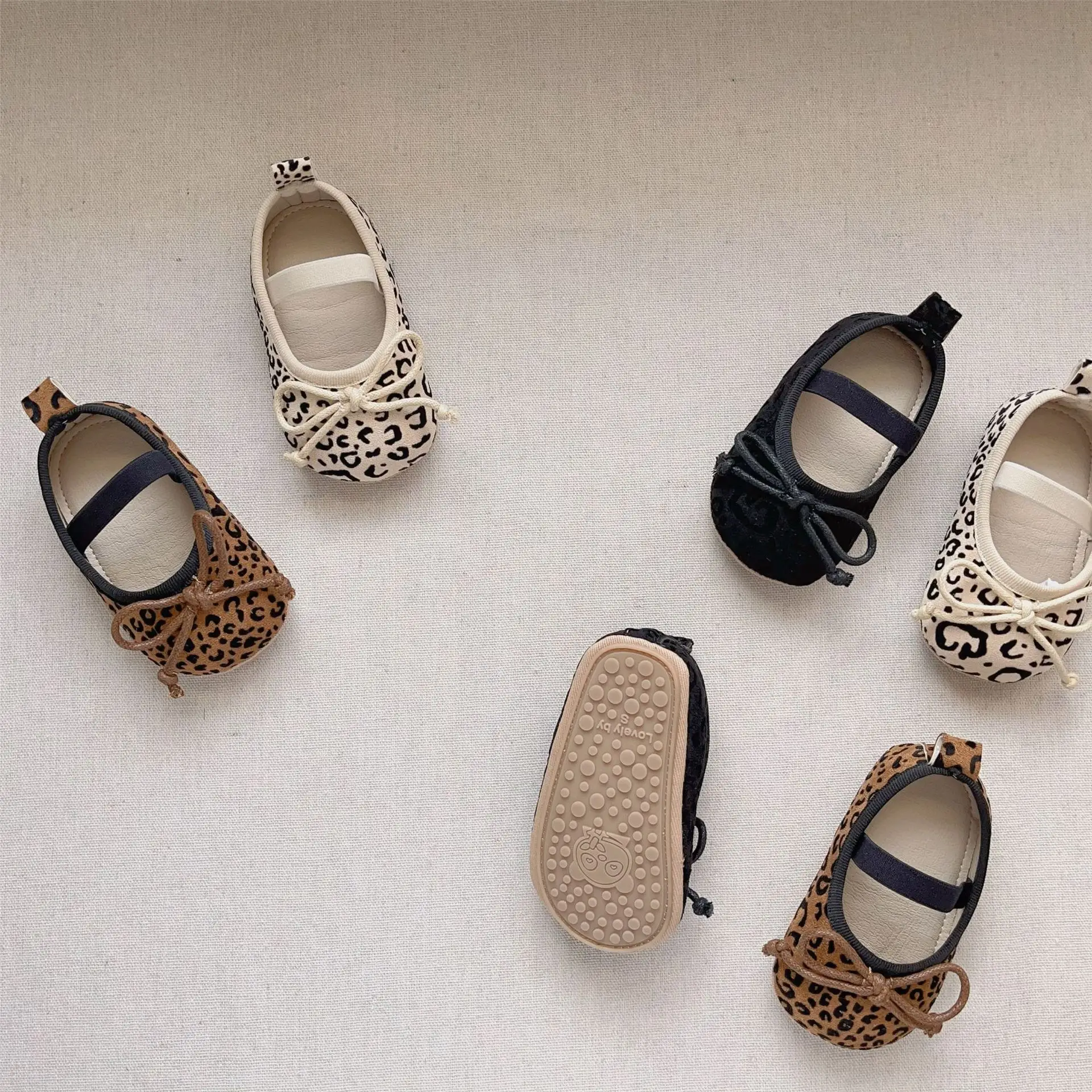 Leopard Print Bow Baby Shoes Spring Fall New Korean Style Soft-Soled Anti-Slip Anti-Falling — feature 18