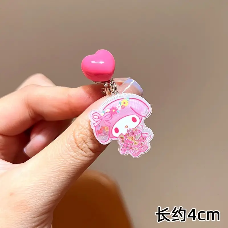 Kuromi Princess Earrings Set of 2 Purple Heart Design — feature 16