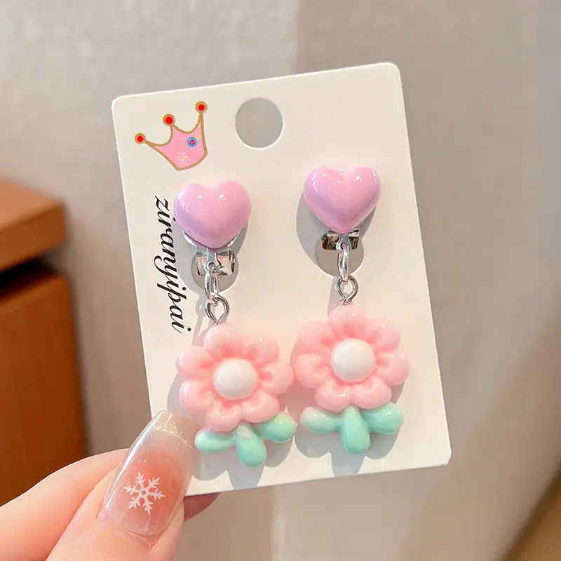 Kuromi Princess Earrings Set of 2 Purple Heart Design