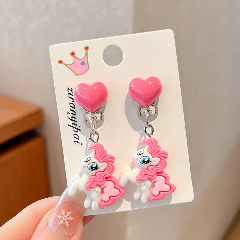 Kuromi Princess Earrings Set of 2 Purple Heart Design