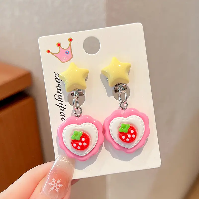 Kuromi Princess Earrings Set of 2 Purple Heart Design