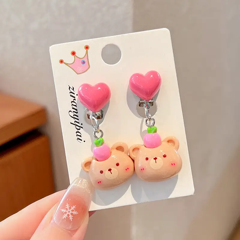 Kuromi Princess Earrings Set of 2 Purple Heart Design