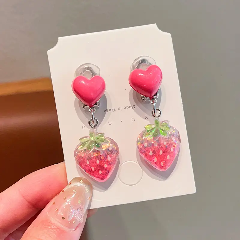Kuromi Princess Earrings Set of 2 Purple Heart Design