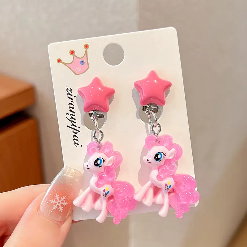 Kuromi Princess Earrings Set of 2 Purple Heart Design