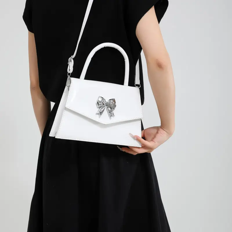 Women's Stylish Bow Crossbody Bag Silver 2024 - Image 6