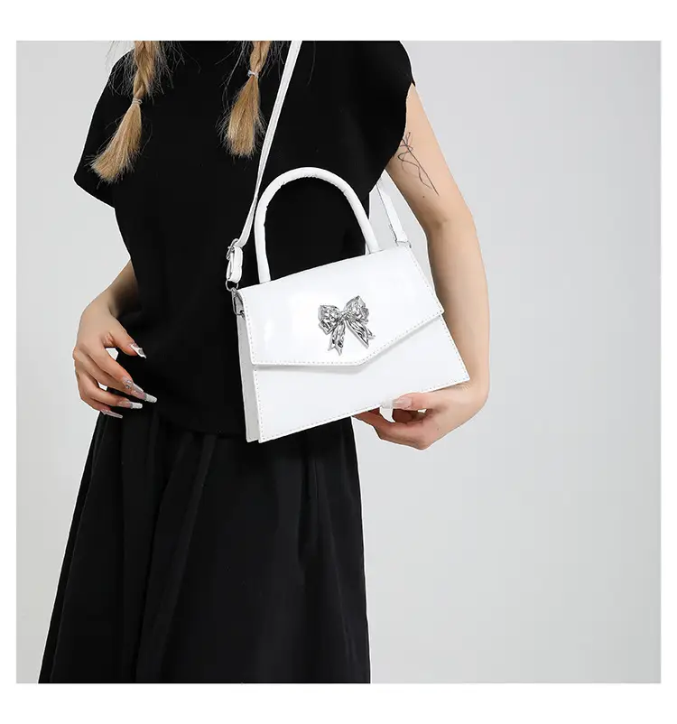 Women's Stylish Bow Crossbody Bag Silver 2024 — feature 13