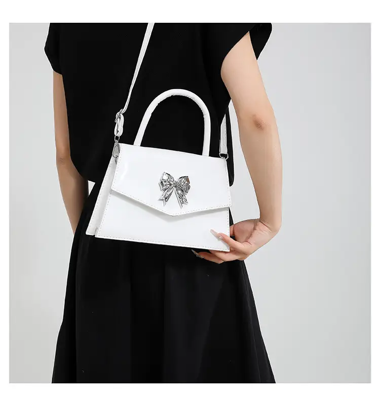 Women's Stylish Bow Crossbody Bag Silver 2024 — feature 14