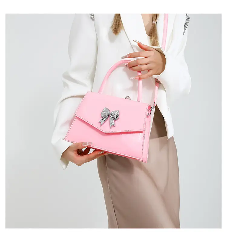 Women's Stylish Bow Crossbody Bag Silver 2024 — feature 17
