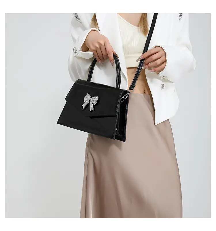 Women's Stylish Bow Crossbody Bag Silver 2024 — feature 19