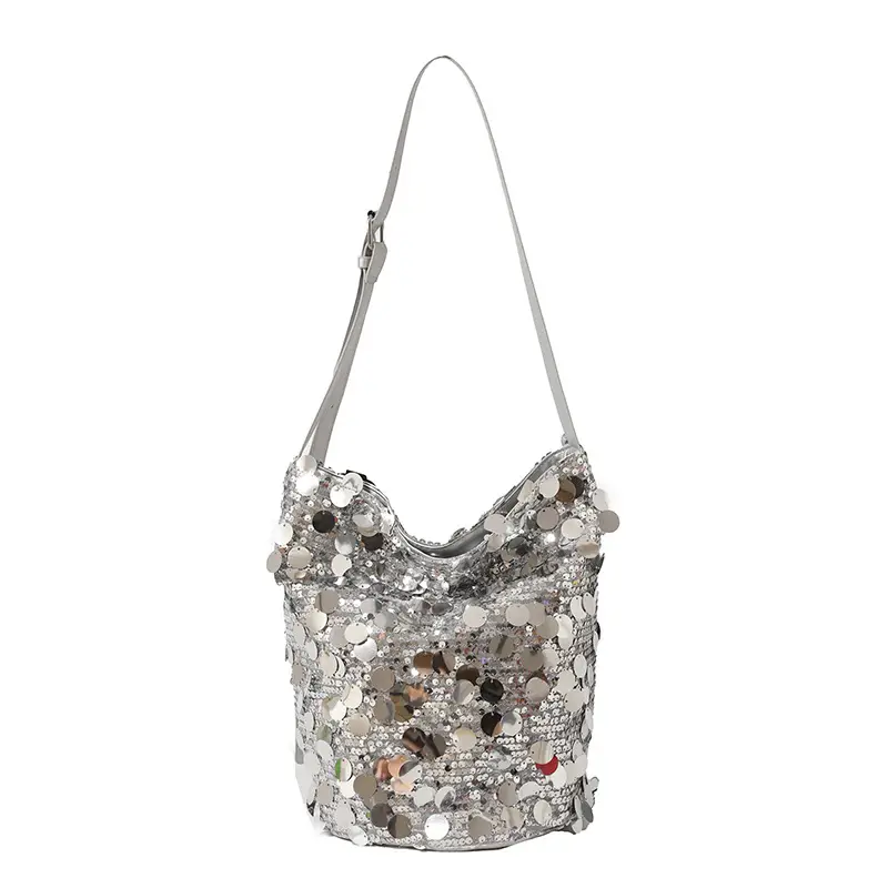 Sequined Chain Messenger Bag for Women 2024 - Image 2