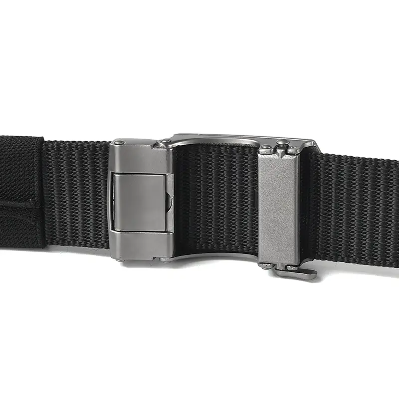 Men's Black Hexagonal Buckle Belt Nylon - Image 15