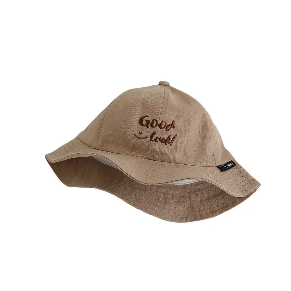 Children's Letter Sun Hats Brown & Beige All-Match - Image 11