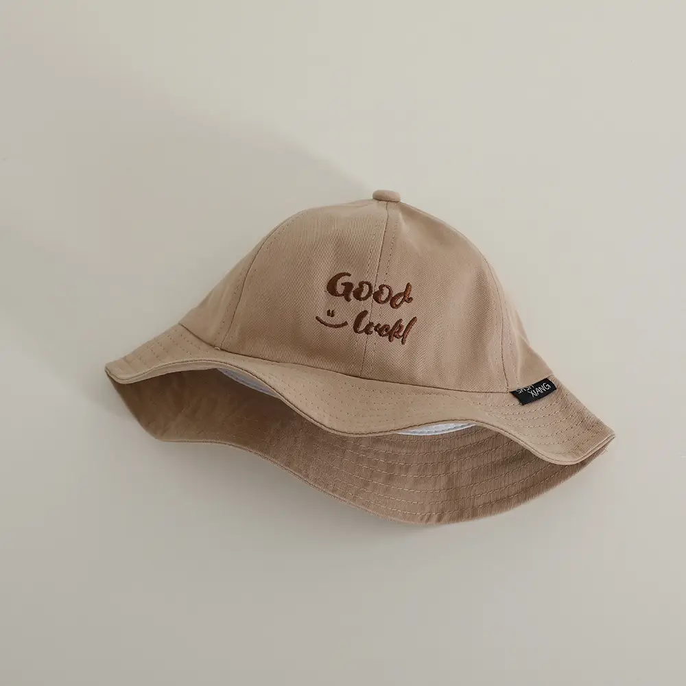 Children's Letter Sun Hats Brown & Beige All-Match — feature 7
