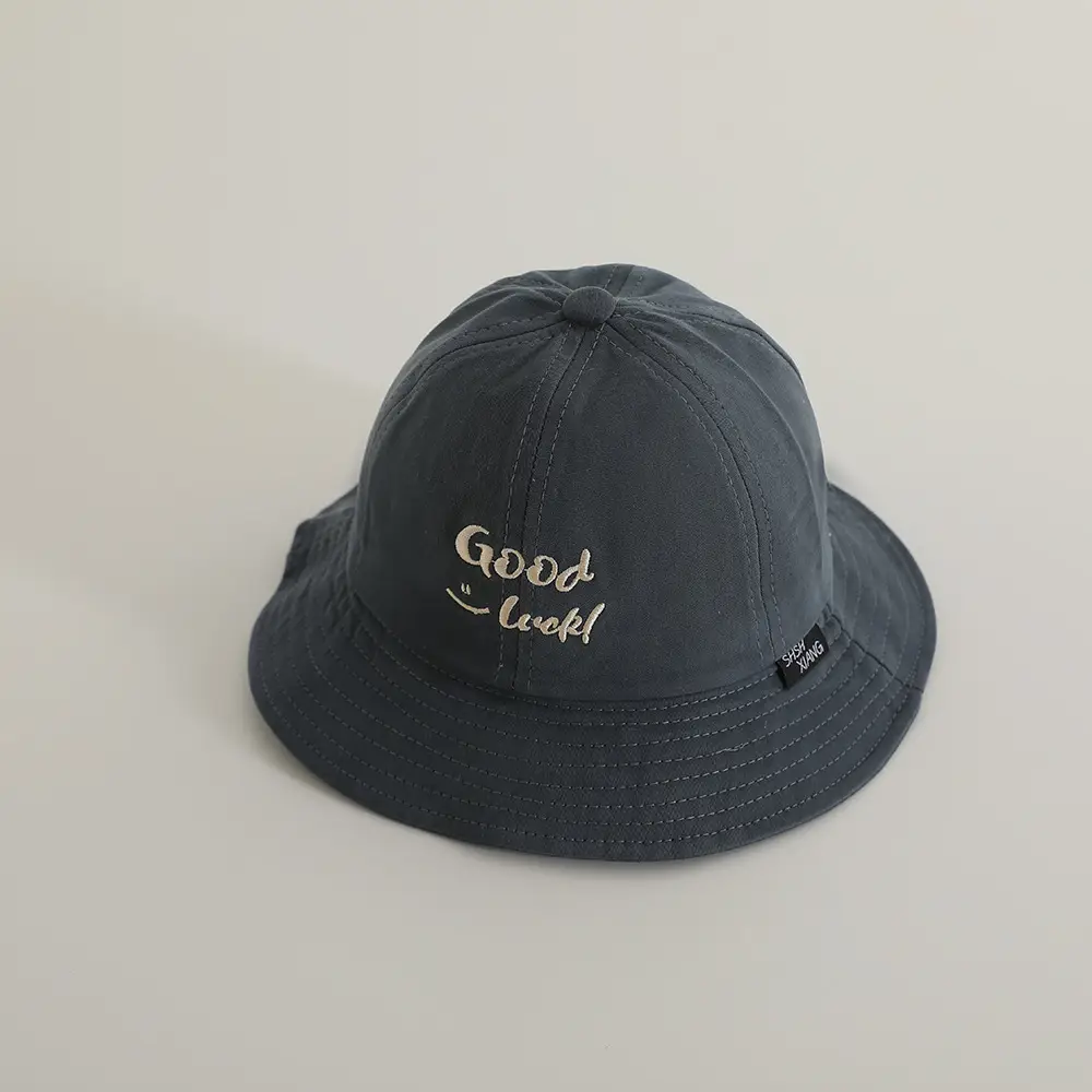 Children's Letter Sun Hats Brown & Beige All-Match - Image 5