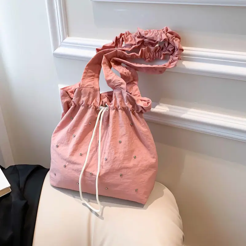 Rhinestone Pleated Shoulder Bag for Women 2024 - Image 5