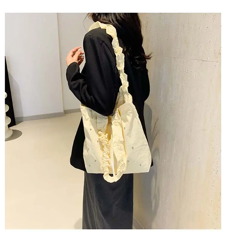 Rhinestone Pleated Shoulder Bag for Women 2024 — feature 10