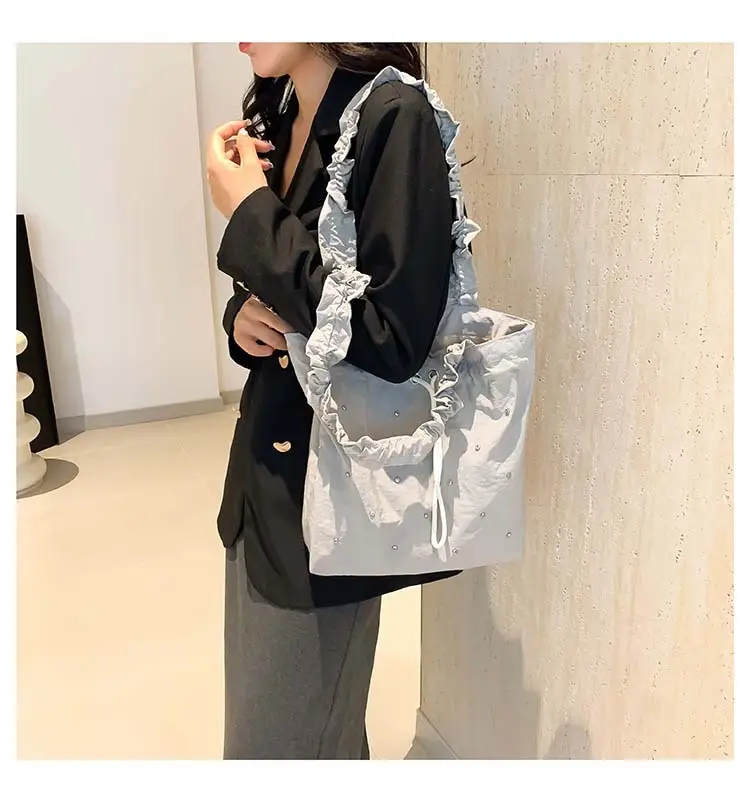 Rhinestone Pleated Shoulder Bag for Women 2024 — feature 13