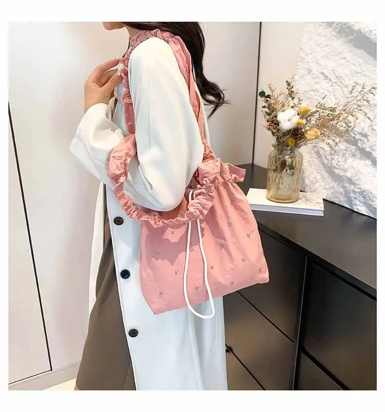 Rhinestone Pleated Shoulder Bag for Women 2024 — feature 15