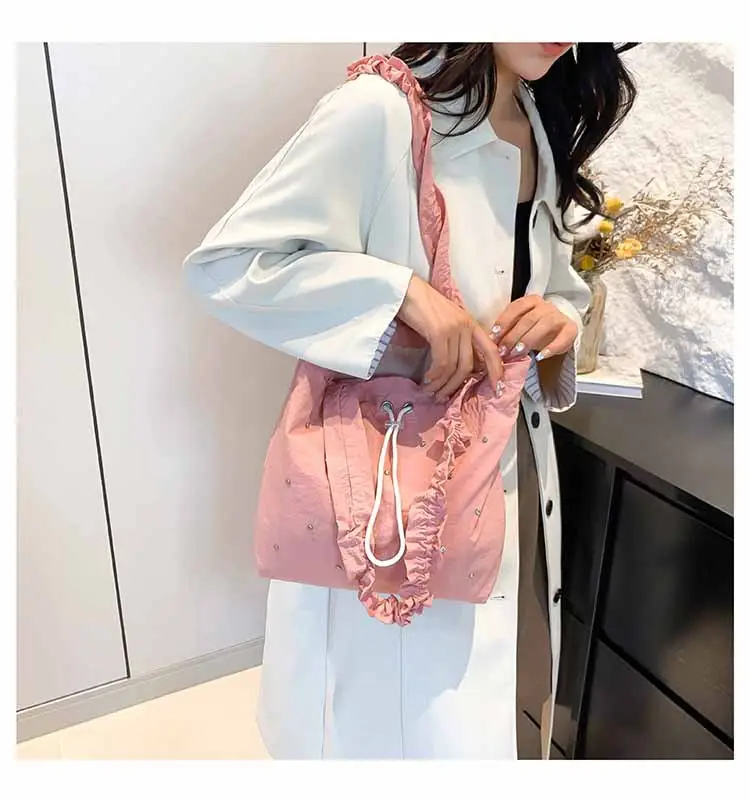 Rhinestone Pleated Shoulder Bag for Women 2024 — feature 16