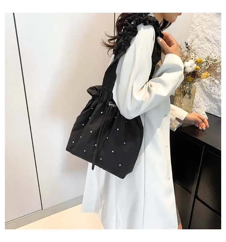 Rhinestone Pleated Shoulder Bag for Women 2024 — feature 17