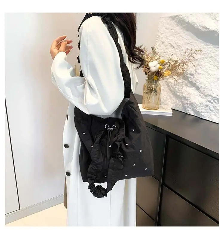 Rhinestone Pleated Shoulder Bag for Women 2024 — feature 19