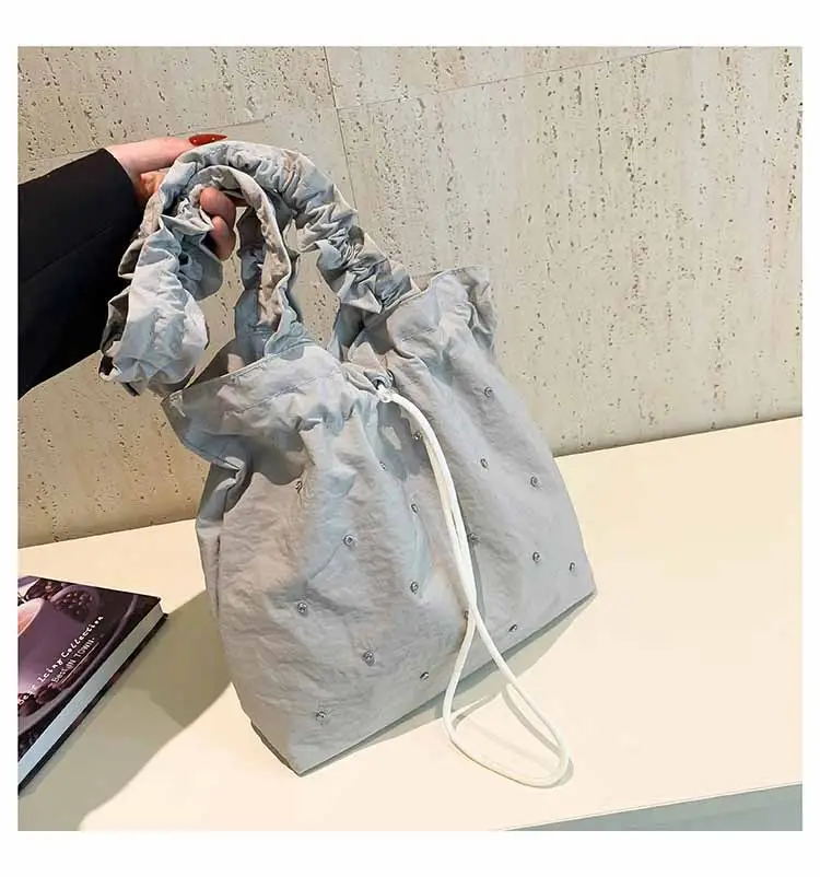 Rhinestone Pleated Shoulder Bag for Women 2024 — feature 23