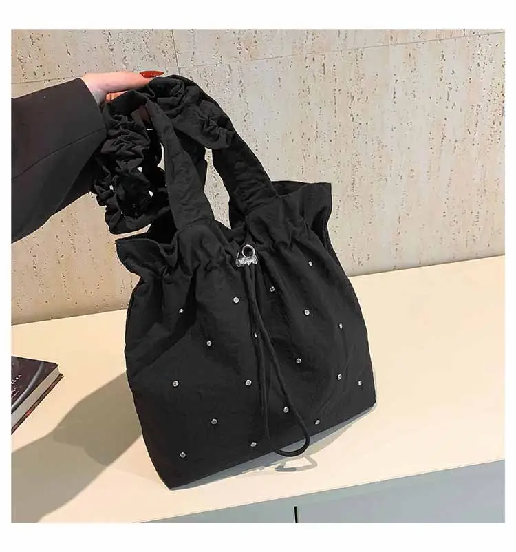 Rhinestone Pleated Shoulder Bag for Women 2024 — feature 24