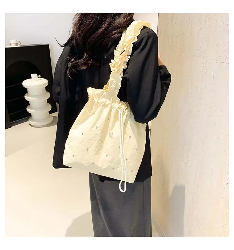 Rhinestone Pleated Shoulder Bag for Women 2024 — feature 8
