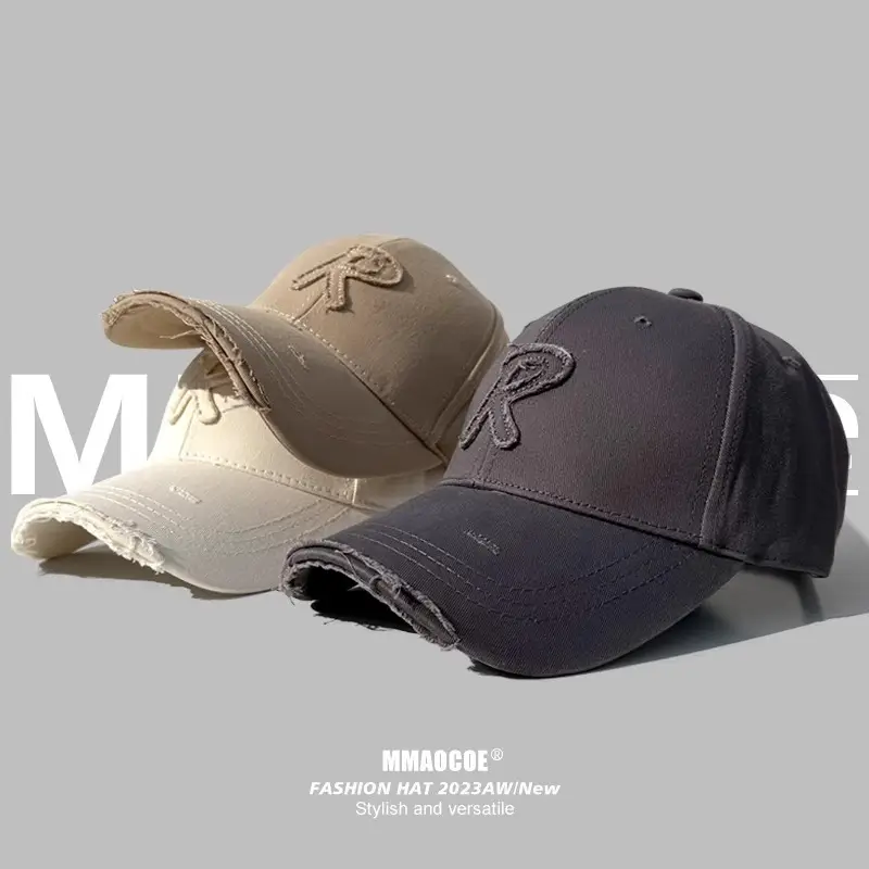Korean Style Baseball Cap Wide Brim Small Hole Women