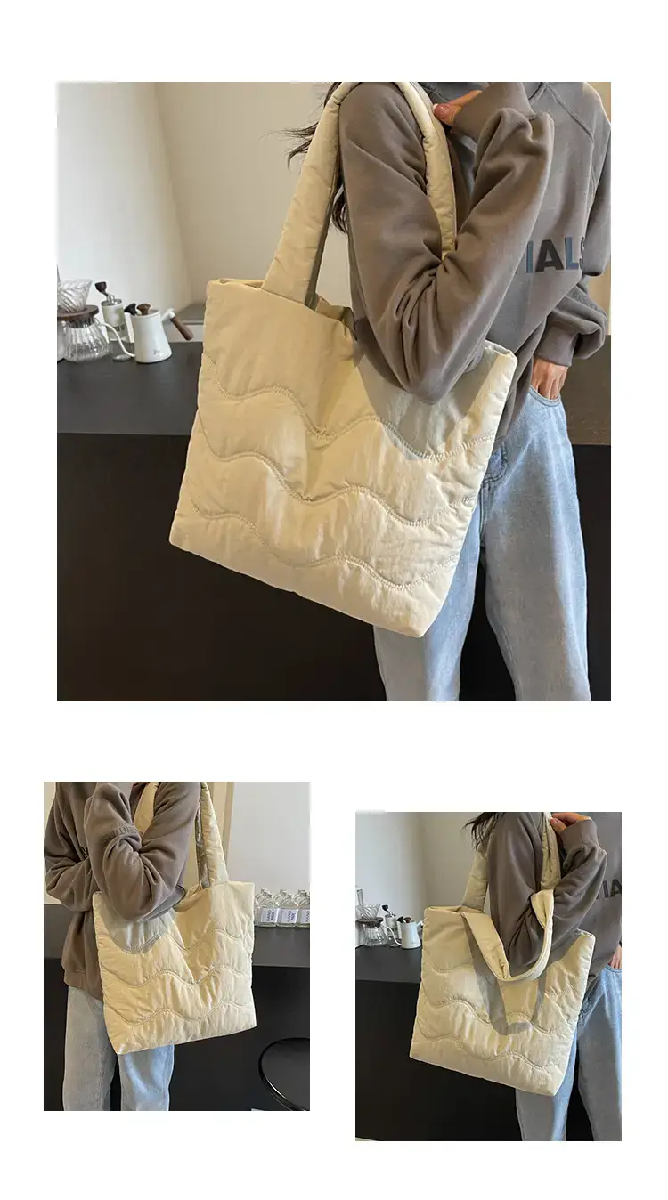 Women's Quilted Shoulder Bag with Handle — feature 10
