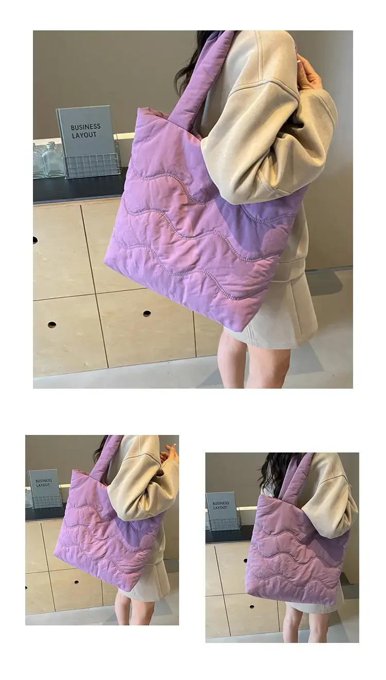 Women's Quilted Shoulder Bag with Handle — feature 12