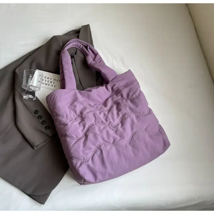 Women's Quilted Shoulder Bag with Handle — feature 23