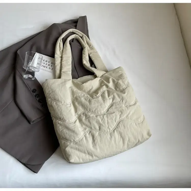 Women's Quilted Shoulder Bag with Handle — feature 24