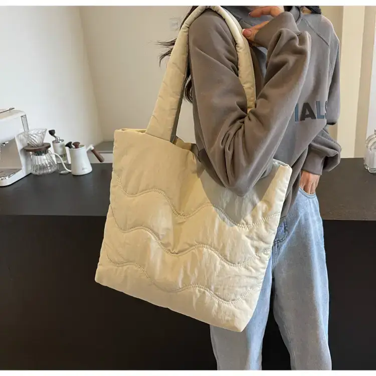 Women's Quilted Shoulder Bag with Handle — feature 28