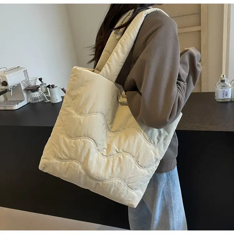 Women's Quilted Shoulder Bag with Handle — feature 29