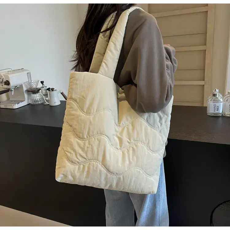 Women's Quilted Shoulder Bag with Handle — feature 30