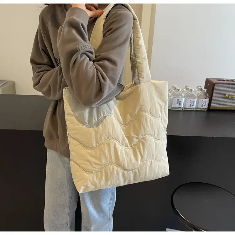 Women's Quilted Shoulder Bag with Handle — feature 31