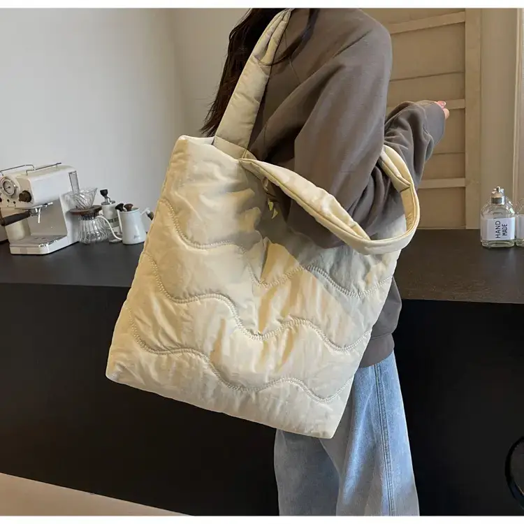 Women's Quilted Shoulder Bag with Handle — feature 33