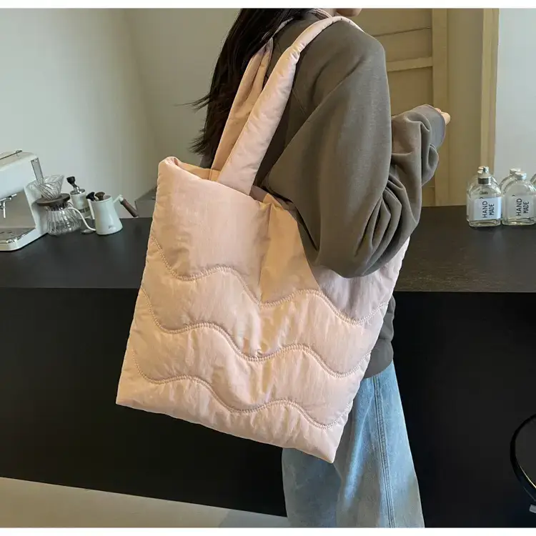 Women's Quilted Shoulder Bag with Handle — feature 37