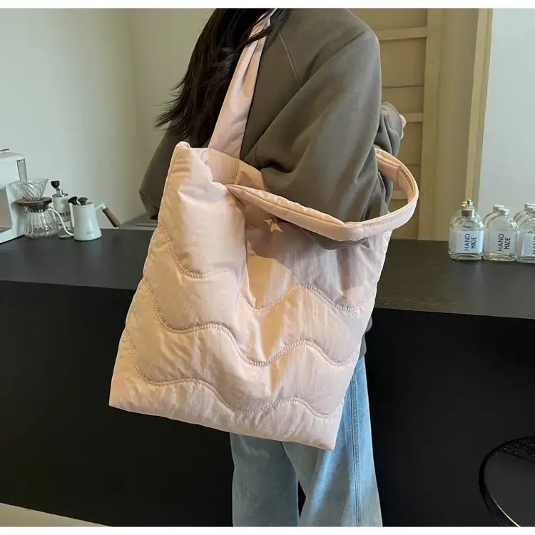 Women's Quilted Shoulder Bag with Handle — feature 39