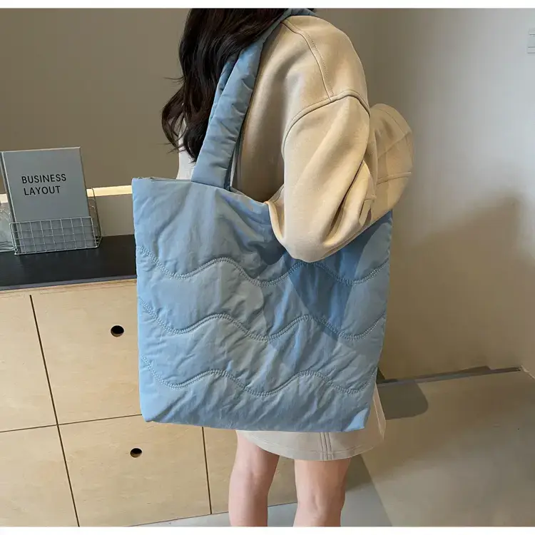 Women's Quilted Shoulder Bag with Handle — feature 49