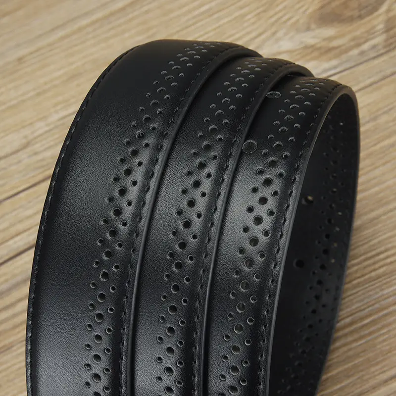 Men's Brown Leather Belt with Silver Buckle - Image 7