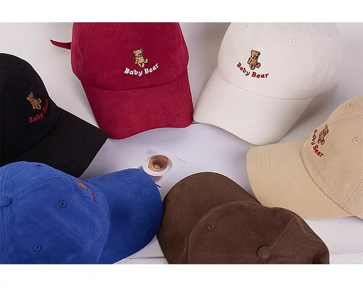 Korean-style Cartoon Bear Cap Women Summer Beige — feature 11