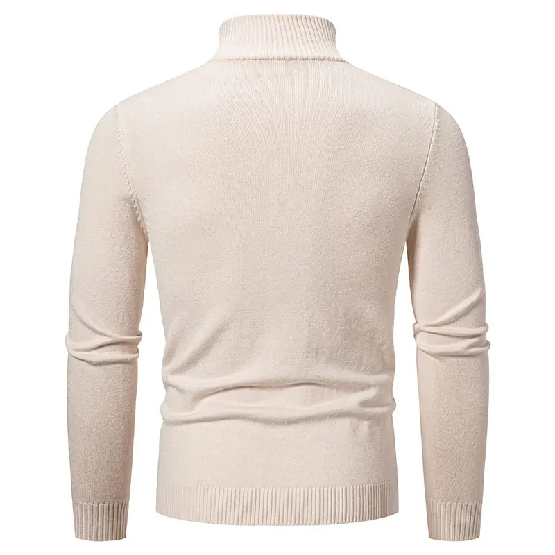 Men's Navy Solid Collar Pullover Sweater — feature 21