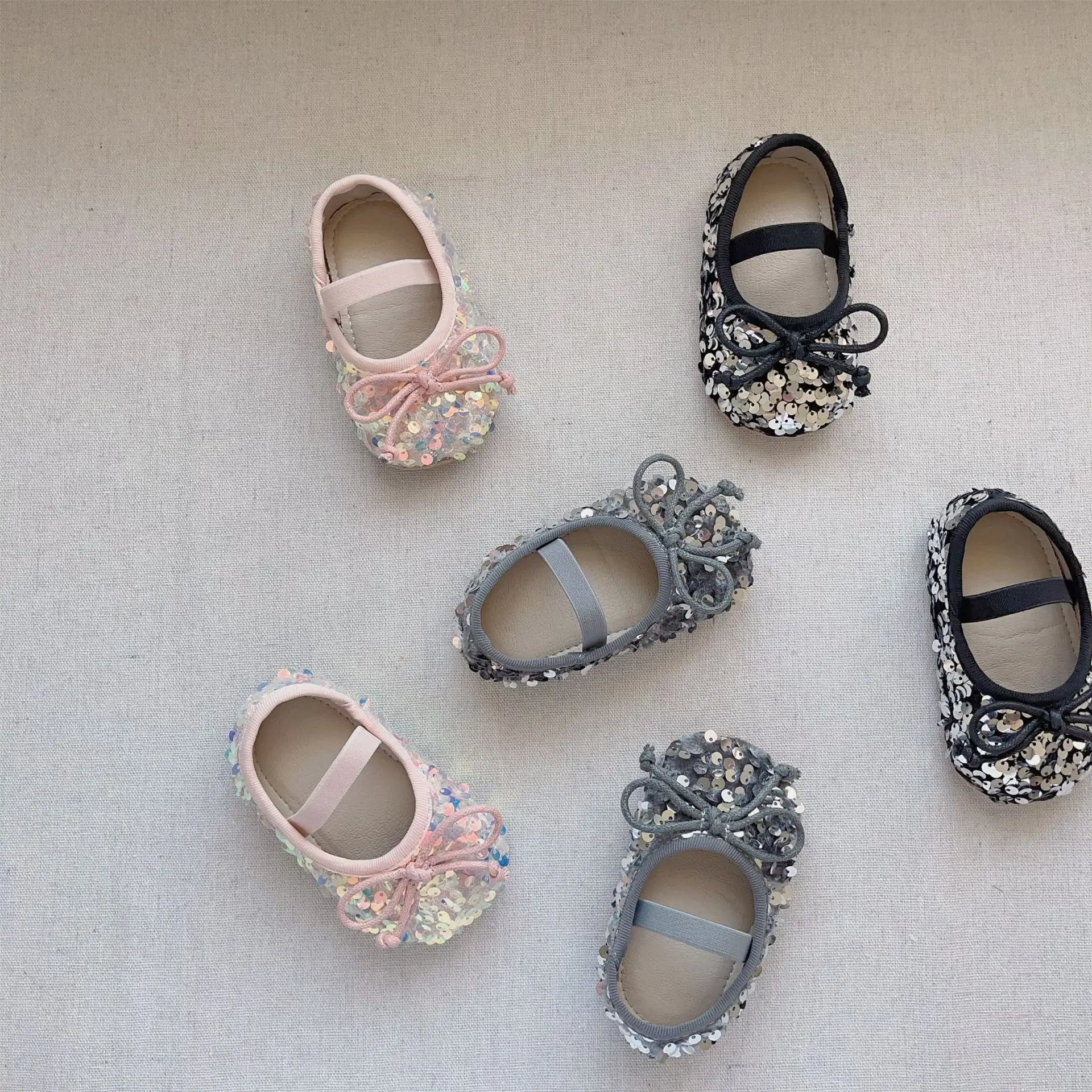 Pink Sequin Princess Baby Shoes for Girls — feature 14