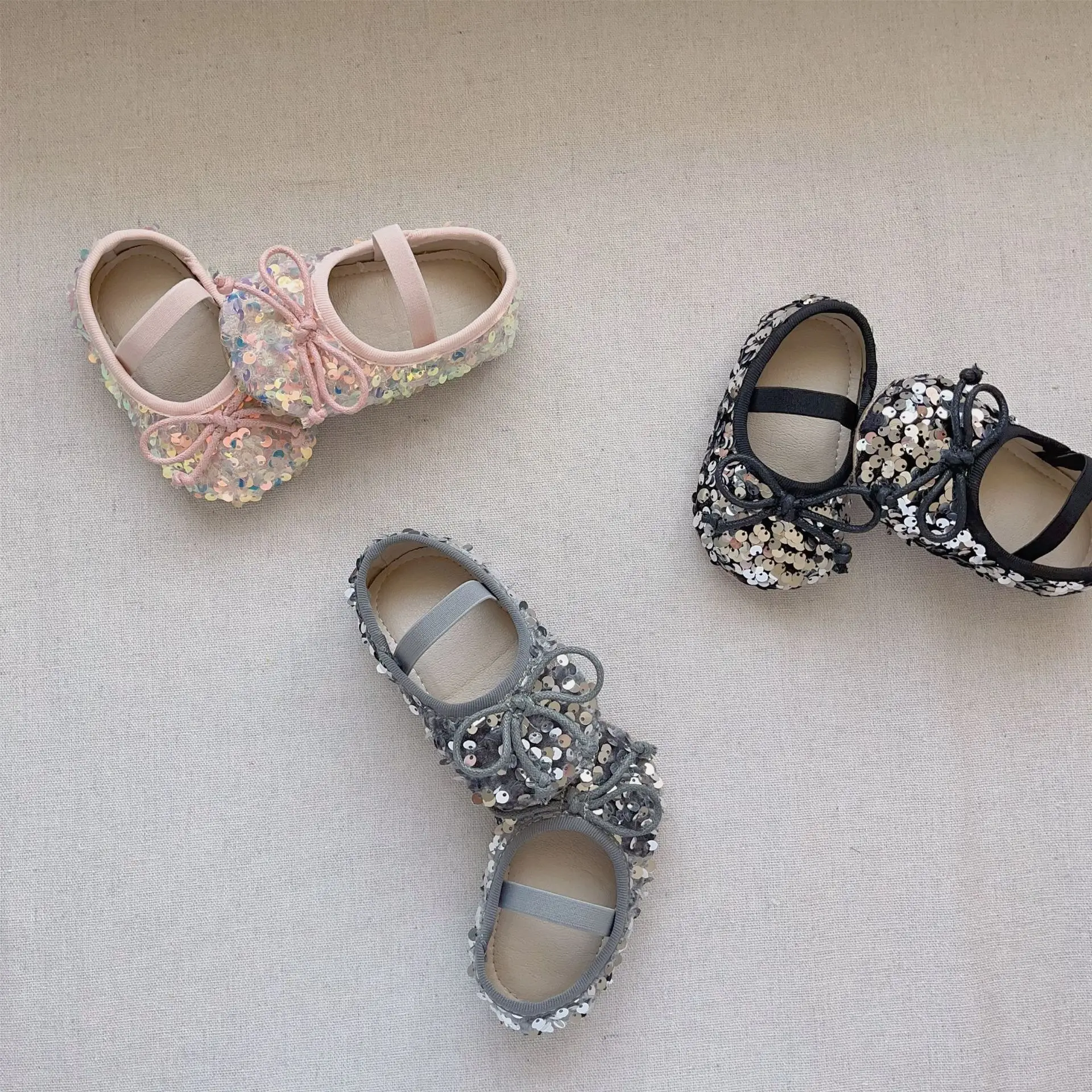 Pink Sequin Princess Baby Shoes for Girls — feature 15