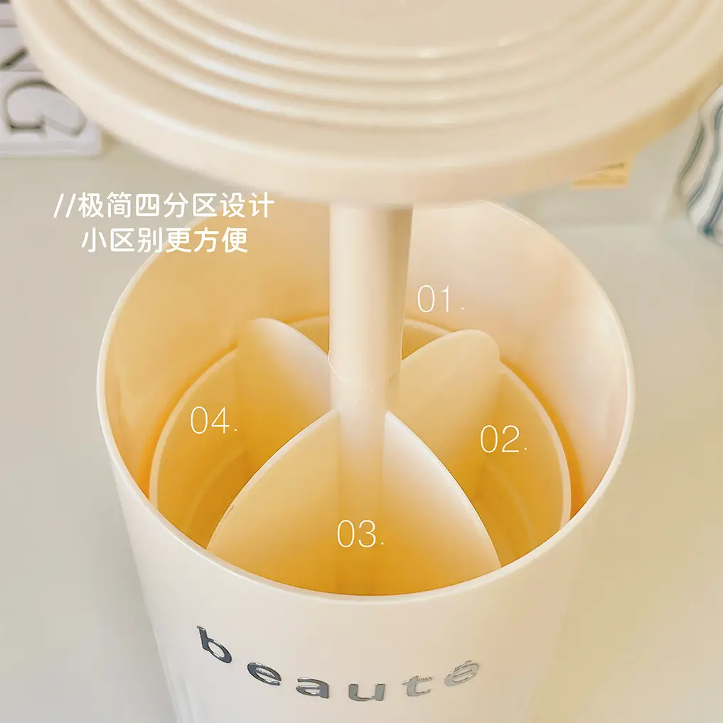 Lifting Cosmetic Brush Storage Cylinder Dust-proof Advanced Sense Covered Dressing Table - Image 8